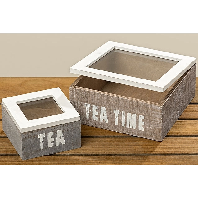 Drevený box na čaj Tea Time