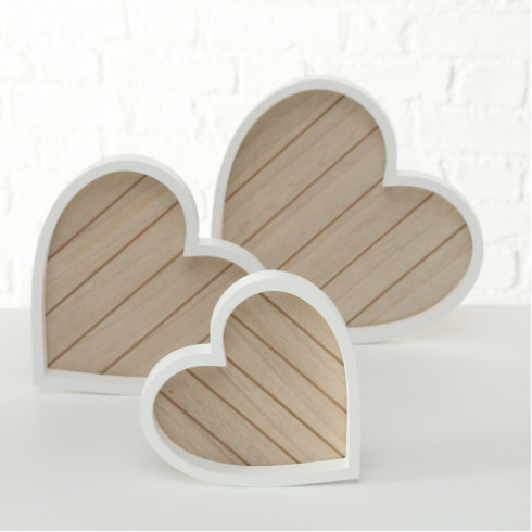 Drevený podnos v tvare srdca 25 cm - stredný