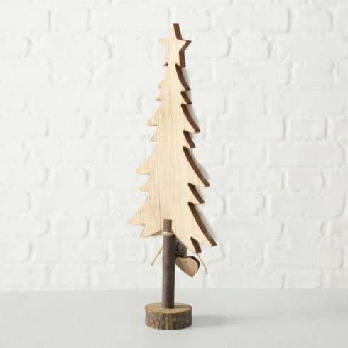 Drevený stromček s kožušinou 30 cm