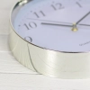 Hodiny nástenné strieborné 24 cm