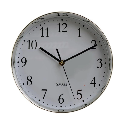 Hodiny nástěnné stříbrné 24 cm