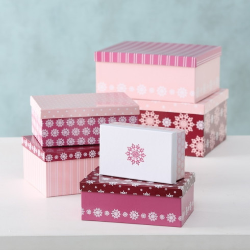 Kartónová krabica vločky 22 cm  - vel. 3