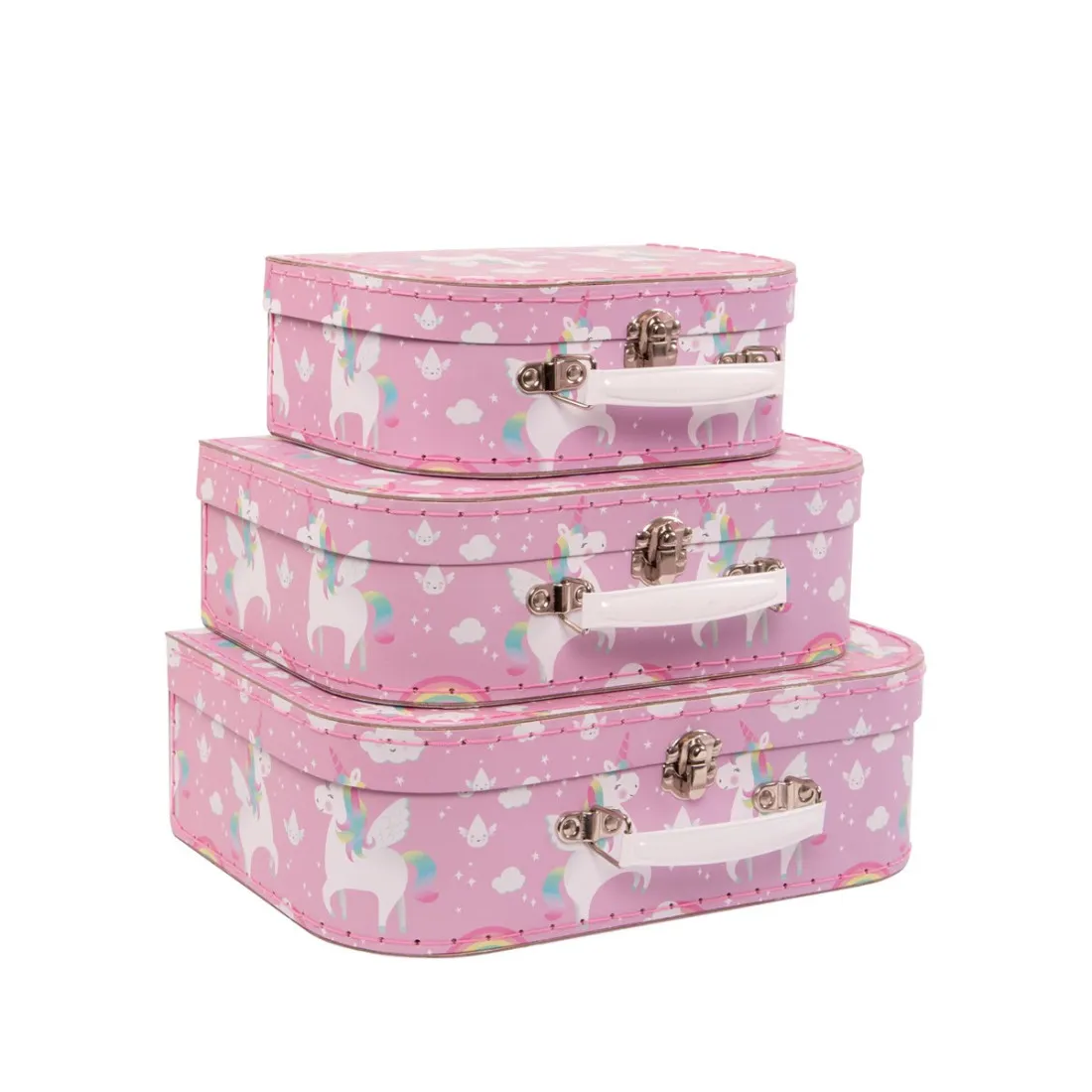Kartonový kufřík Jednorožci - malý