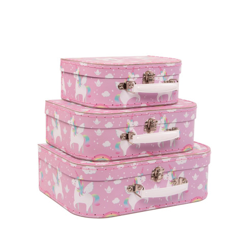 Kartónový kufrík Jednorožci - stredný