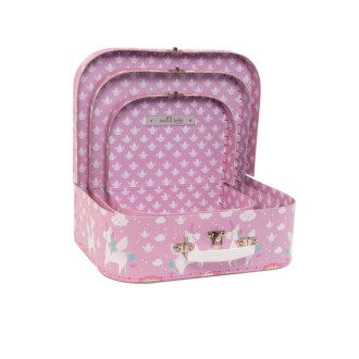 Kartónový kufrík Jednorožci - veľký