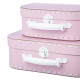 Kartonový kufřík pastelově růžový - větší