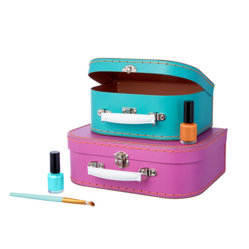 Kartonový kufřík růžový - větší