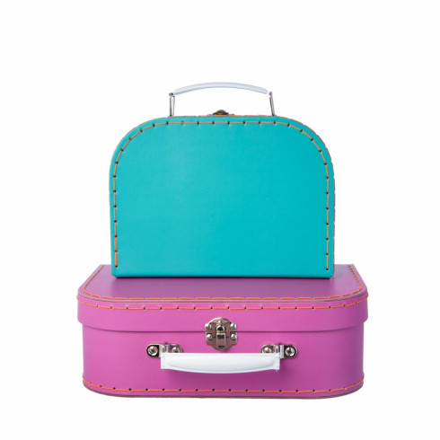 Kartonový kufřík růžový - větší
