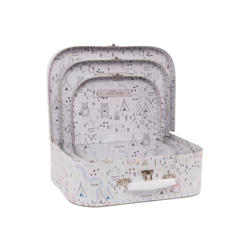 Kartónový kufrík s medvedíkmi - malý