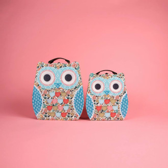 Kartónový kufrík Sova - väčší