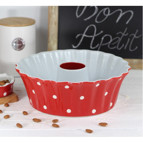 Keramická forma na bábovku červená 30 cm, Isabelle Rose Keramická forma na bábovku červená 30 cm, Isabelle Rose