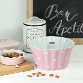 Keramická forma na bábovku ružová 20 cm