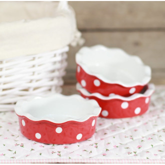 Keramická forma na koláč 12 cm červená