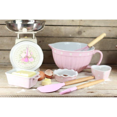 Keramická forma na koláč 12 cm ružová