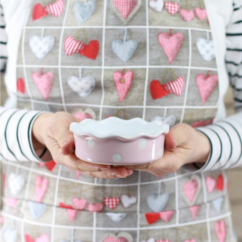 Keramická forma na koláč 12 cm ružová