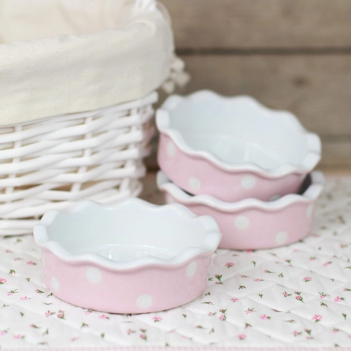 Keramická forma na koláč 12 cm ružová