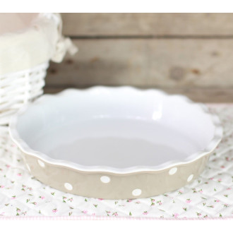 Keramická forma na koláč 26 cm hnedá, Isabella Rose