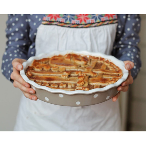 Keramická forma na koláč 26 cm hnedá, Isabella Rose