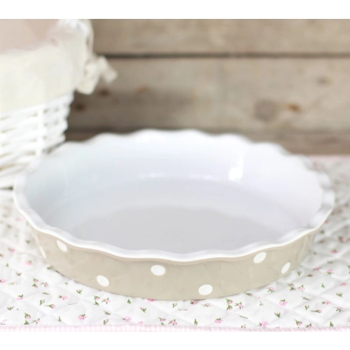 Keramická forma na koláč 26 cm hnedá, Isabella Rose