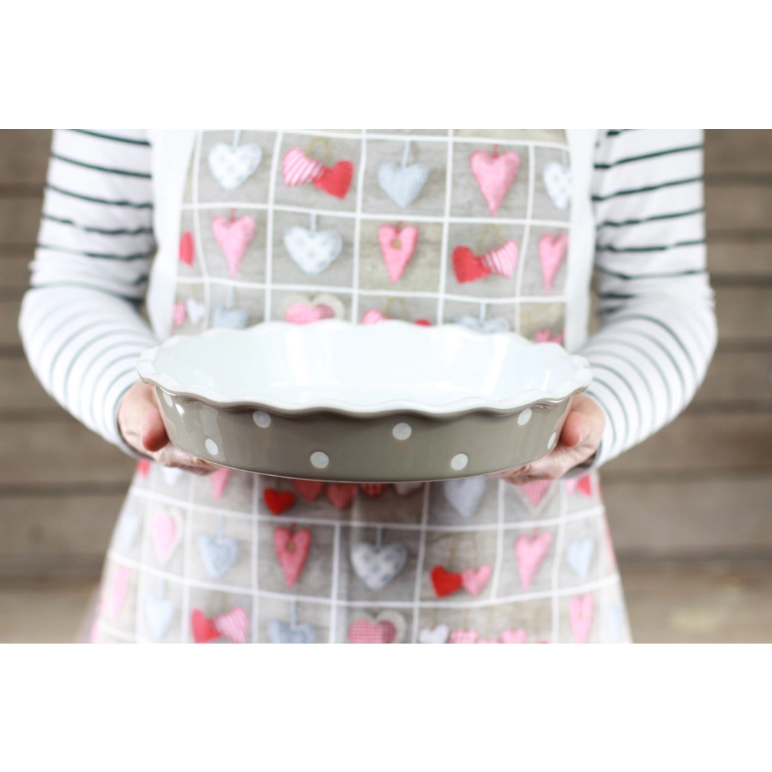 Keramická forma na koláč 26 cm hnedá, Isabella Rose