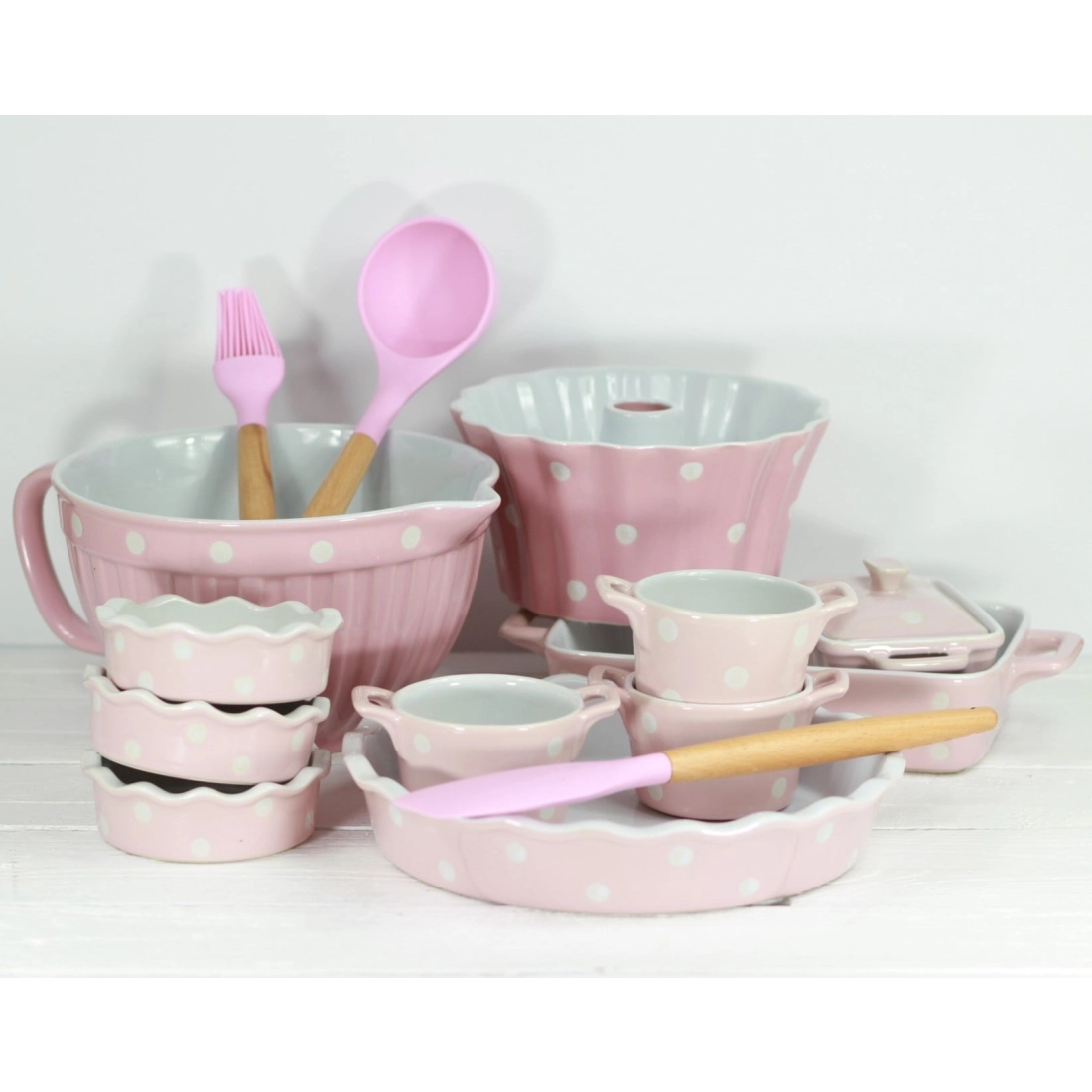 Keramická forma na koláč 26 cm ružová, Isabella Rose