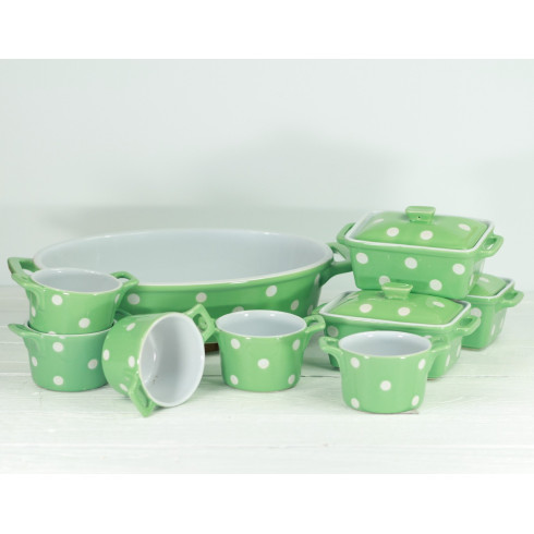 Keramická máselnička s poklicí - zelená, Isabelle Rose