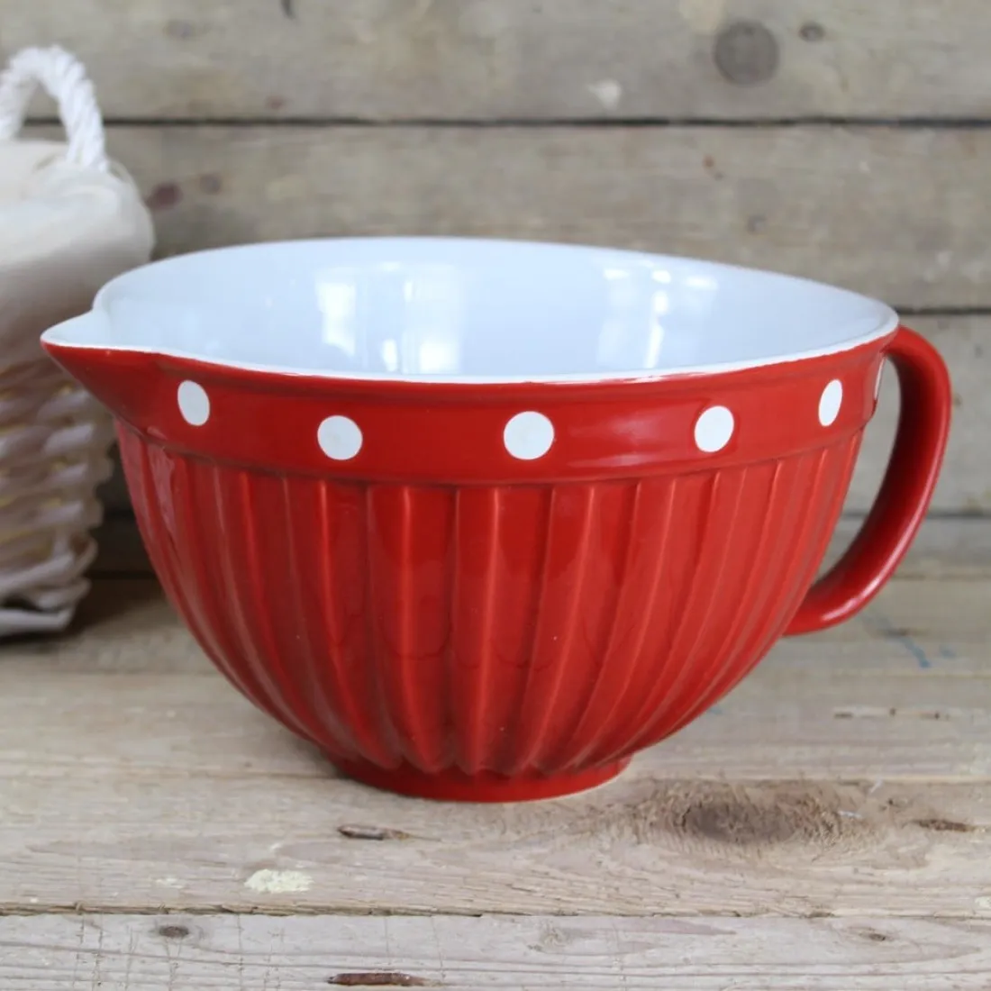 Keramická misa na cesto 22 cm - 2,5 L - červená, Isabella Rose