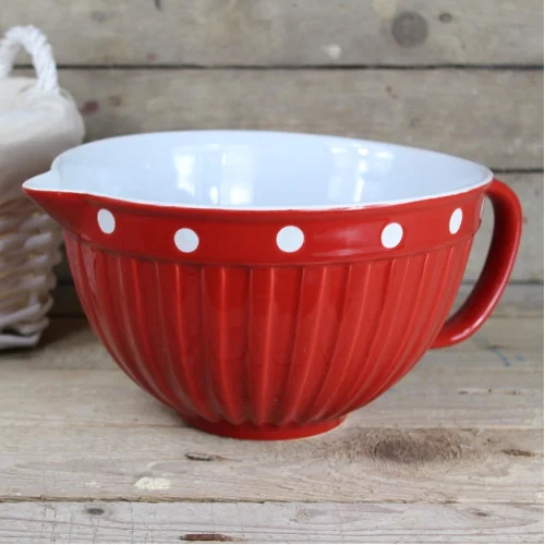 Keramická misa na cesto 22 cm - 2,5 L - červená, Isabella Rose