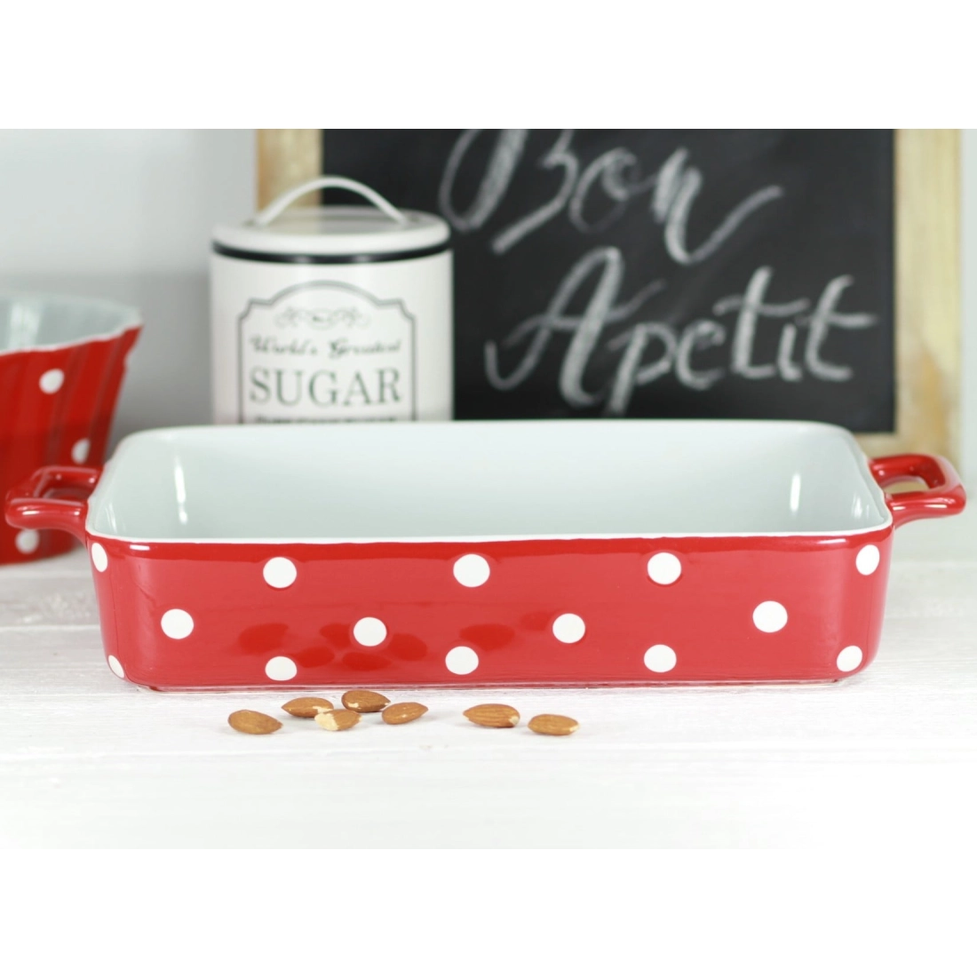 Keramický pekáč 31 cm červený