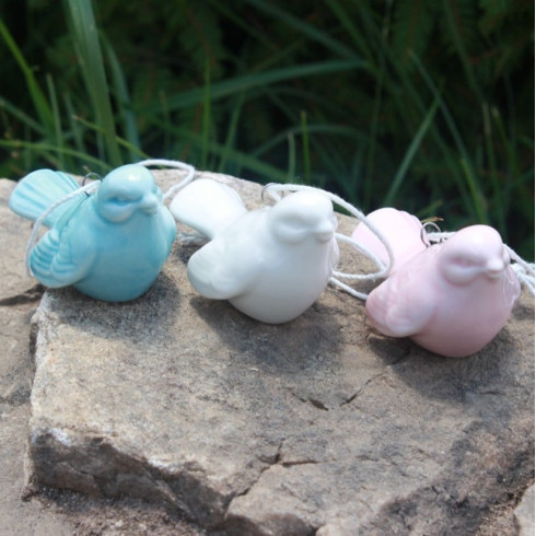 Keramický vtáčik na zavesenie 6 cm