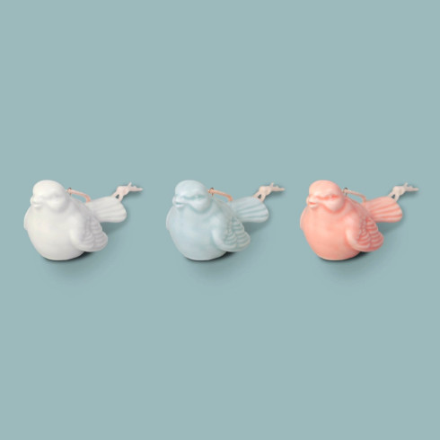 Keramický vtáčik na zavesenie 6 cm