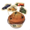 Košíčky na muffiny se zápichy Auta - sada 48 ks
