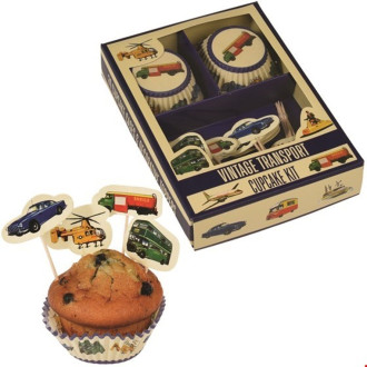 Košíčky na muffiny so zápichmi Autá - sada 48 ks