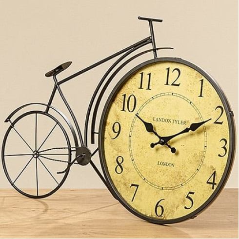 Kovové stolové hodiny Bicykel 53 cm