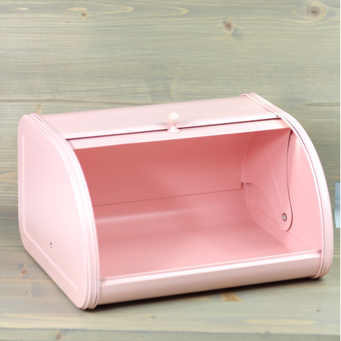 Kovový box na chlieb - ružový