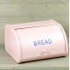 Kovový box na chléb - růžový