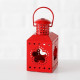 Kovový lampášik Spring - 11 cm červený
