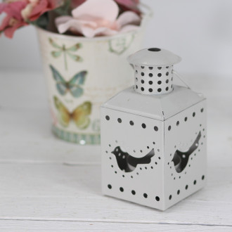 Kovová lucerna Spring 11 cm - šedá