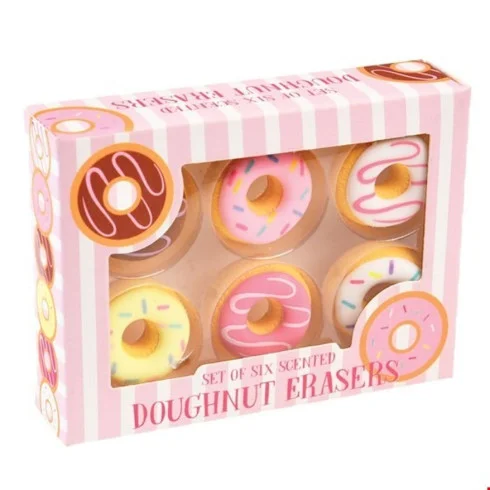 Mazací gumy Donut s vůní vanilky - set 6 ks