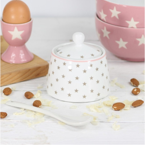 Porcelánová cukornička s lyžičkou Grey Stars Porcelánová cukornička s lyžičkou Grey Stars