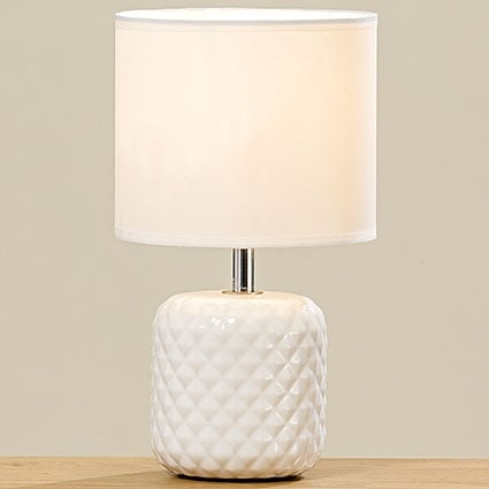 Porcelánová lampa s látkovým tienidlom 26 cm
