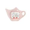 Porcelánová tácka na čajový sáčok La vie est Belle