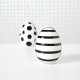 Porcelánové vajcia s bodkami alebo prúžkami 10 cm