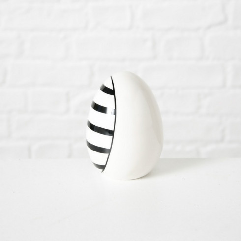 Porcelánové vajcia s bodkami alebo prúžkami 10 cm