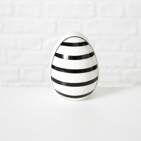 Porcelánové vajcia s bodkami alebo prúžkami 10 cm