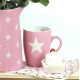 Porcelánový hrnček Pink stars - 330 ml