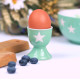 Porcelánový stojan na vajíčko Minty green Stars