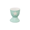 Porcelánový stojan na vajíčko Minty green Stars