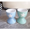 Porcelánový stojan na vajíčko Minty green Stars