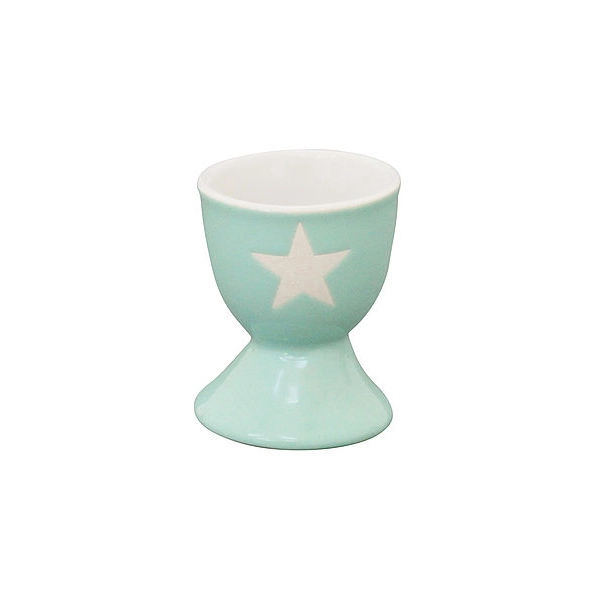 Porcelánový stojan na vajíčko Minty green Stars